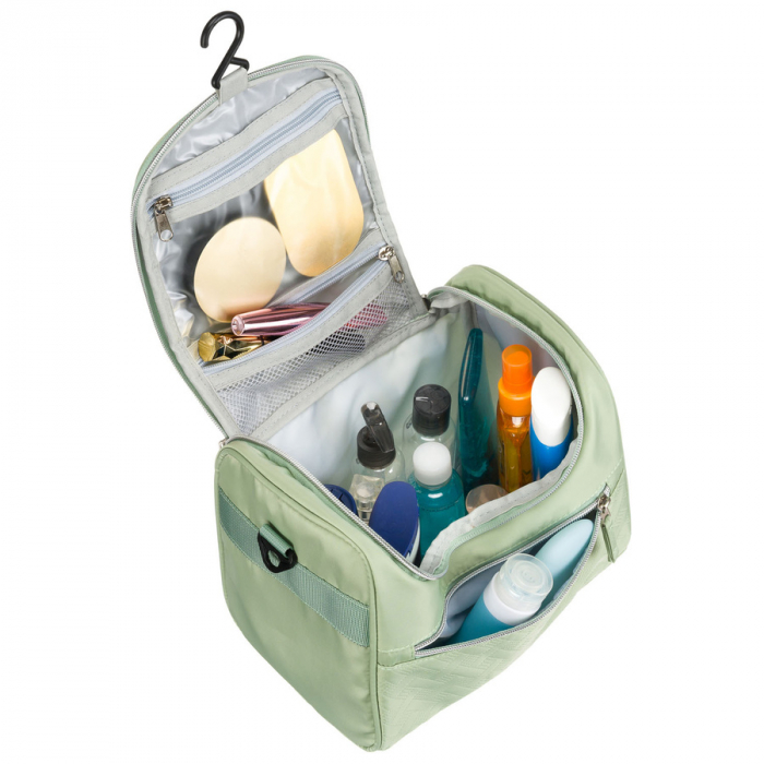 Geantă cosmetice de călătorie din material sintetic verde cu cârlig pentru agățare - Peterson PTR-PTN 24463-3964 GREEN [5]