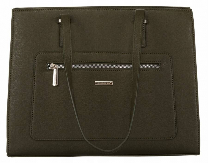Geanta de mana mare de dama din piele ecologica - David Jones PTR-CH21081 KHAKI [2]