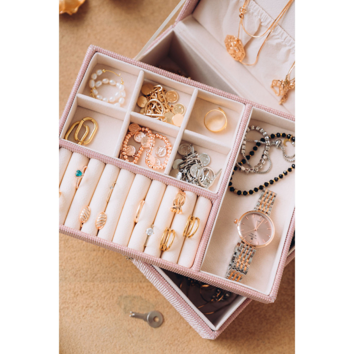 Cutie de bijuterii roz cu cheie și închidere cu zăvor - Peterson PTR-PTN SZK-11-5950 ROSE [9]