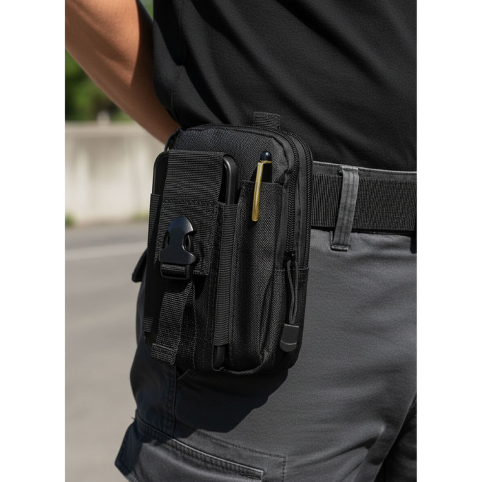 Husă neagră pentru centură, confecționată din poliester rezistent - Rovicky PTR-R-064-9237 BLACK [8]