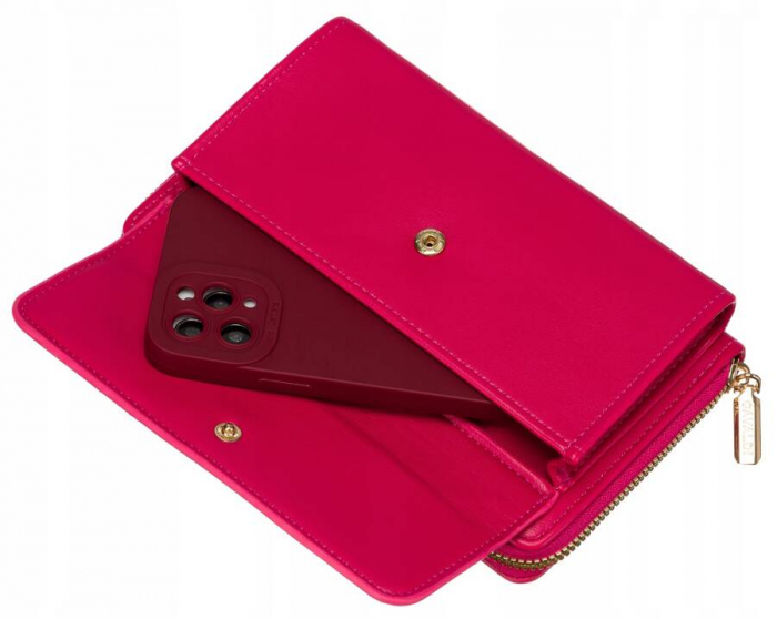 Poșetă-portofel elegant cu curea lungă - 4U Cavaldi PTR-M-13-1286 MAGENTA [8]