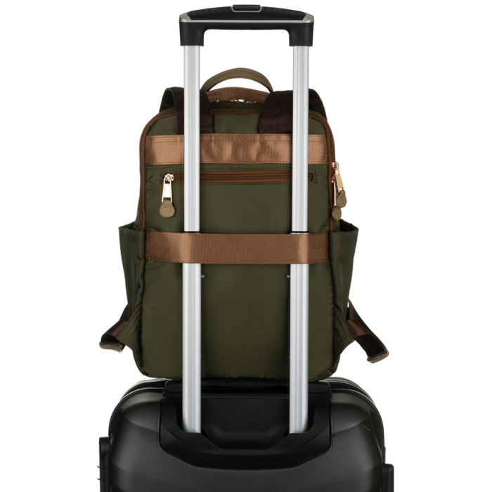 Rucsac de damă verde din nailon cu închidere cu fermoar - Peterson PTR-PTN JN-08-0023 GREEN [8]