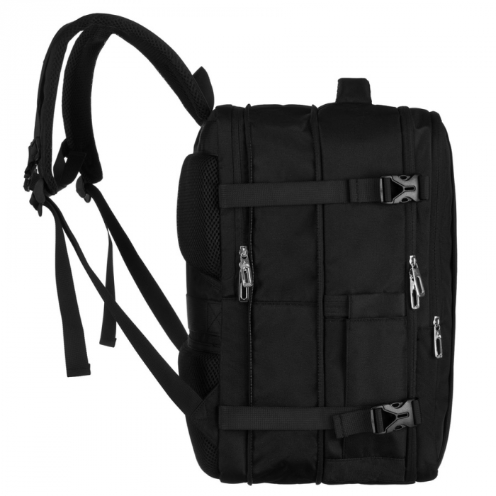 Rucsac negru de călătorie cu spațiu pentru laptop, perfect pentru bagajul de mână în avion - Peterson PTR-PTN 24403-6935 BLACK [6]