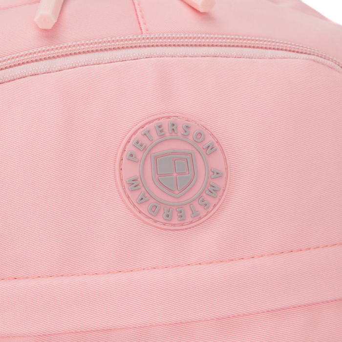 Rucsac școlar elegant din poliester roz cu bretele reglabile - Peterson PTR-PTN 8594-1396 PINK [13]