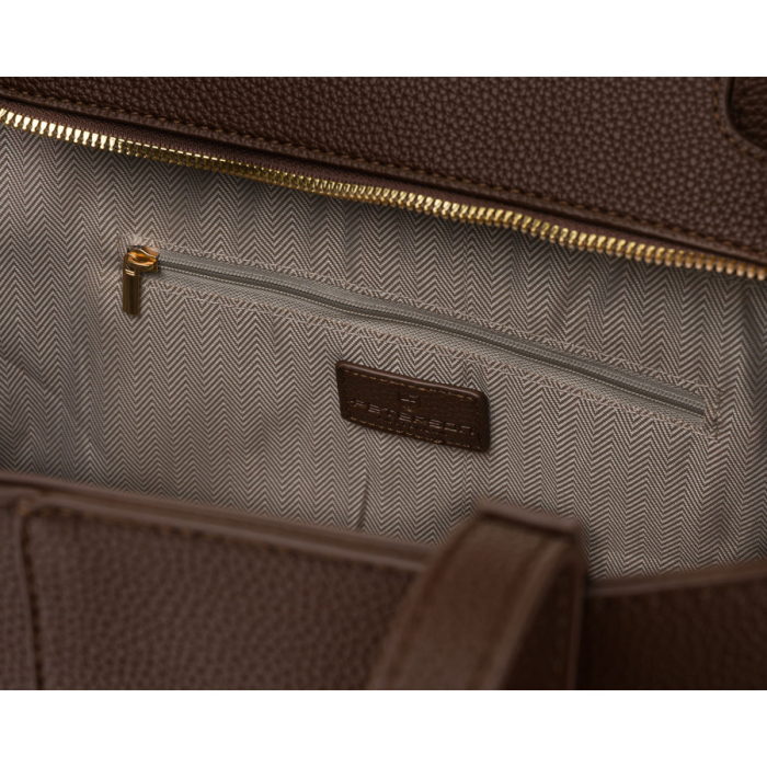 Geantă de damă maro, din piele ecologică, cu husă practică inclusă - Peterson PTR-PTN TOR-ALE-26 BRWON [6]