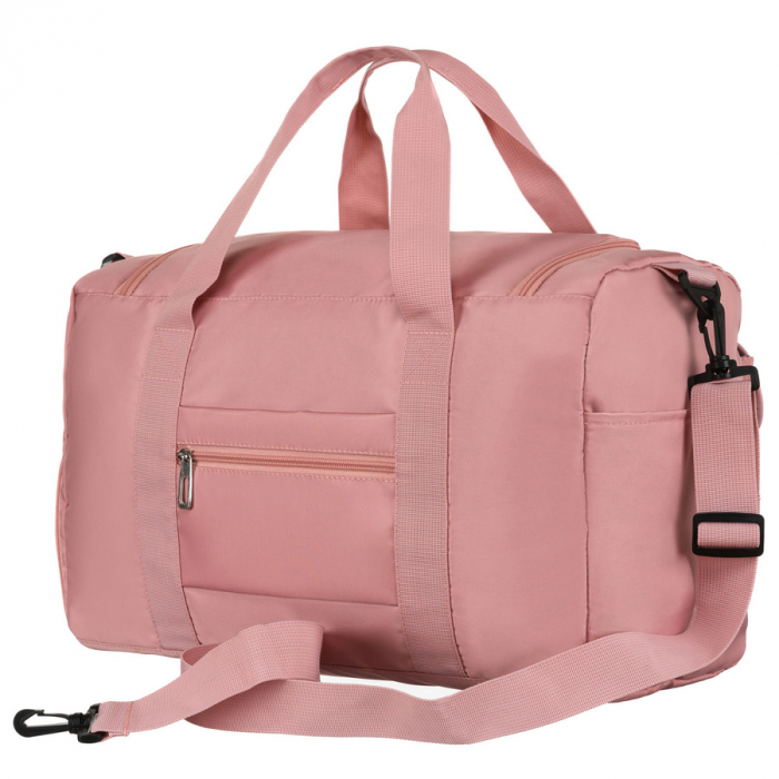 Geantă de voiaj roz din poliester cu buzunare exterioare - Peterson PTR-PTN 23032-8298 PINK [4]