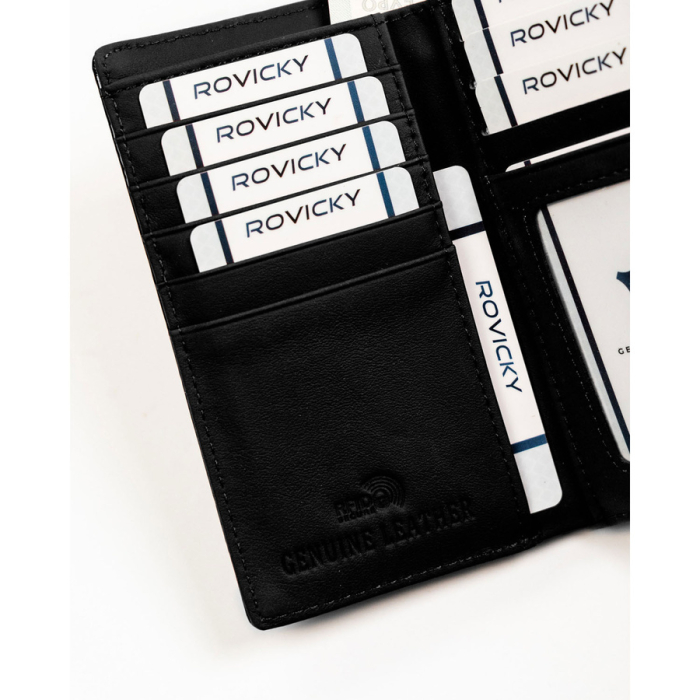 Portofel din piele naturala pentru femei Rovicky PTR-RH-23-1-RS BLACK [8]