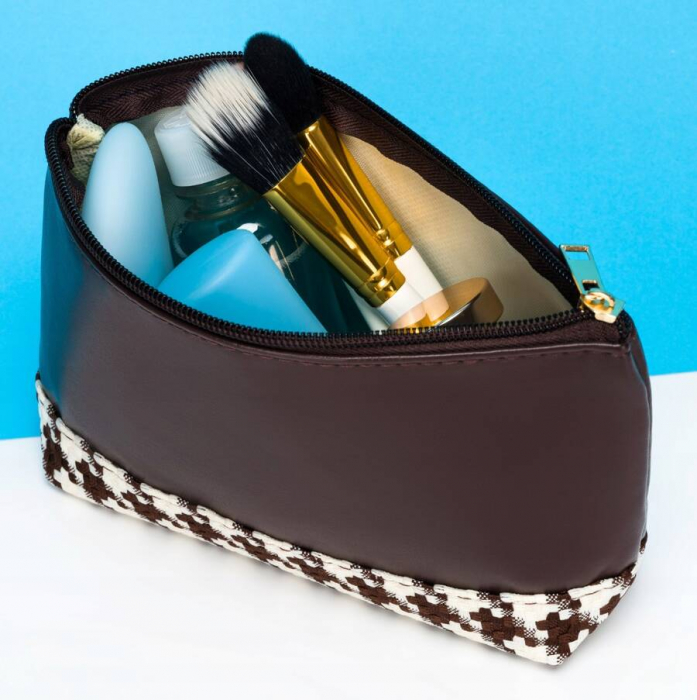 Geanta cosmetica de voiaj dama din piele ecologica - Rovicky PTR-KOS-36-8248 BL BR [7]