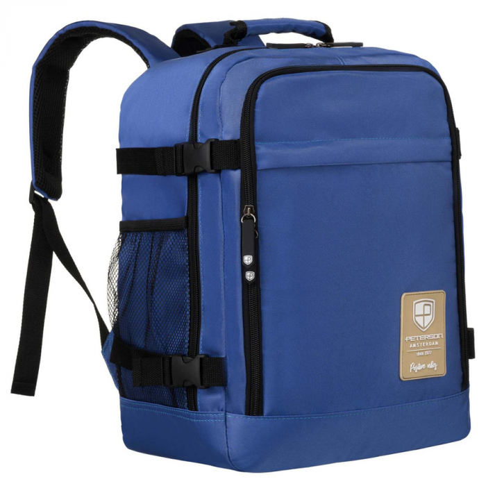 Rucsac de voiaj din poliester impermeabil de culoare albastra cu bretele reglabile - Peterson PTR-PTN APP-6684 BLUE [1]