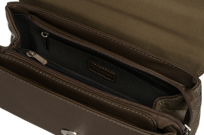 Geantă messenger elegantă kaki cu închidere pivotantă - David Jones PTR-6835-1 KHAKI [9]