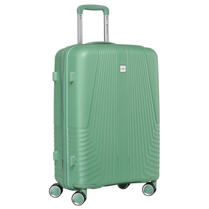 Valiză de călătorie medie verde cu mâner telescopic și roți pivotante - Peterson PTR-PTN PP-09-W-M-1495 G [1]