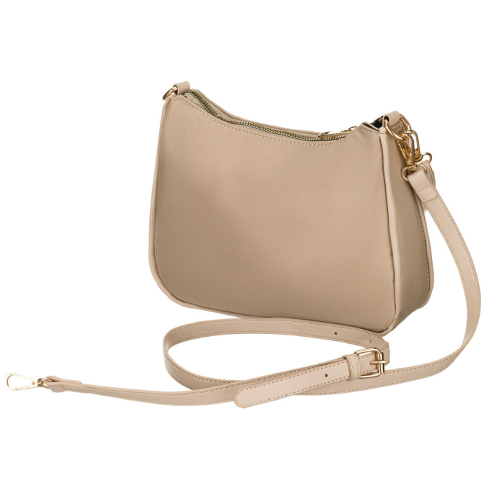 Geantă de damă bej din nailon și piele ecologică, cu mânere și curea detașabilă - Peterson PTR-PTN JN-16-0368 BEIGE [8]