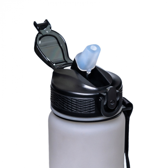 Sticlă de apă alb-negru de 1000 ml cu pai - Peterson PTR-PTN HY-8014-1L-9591 [12]