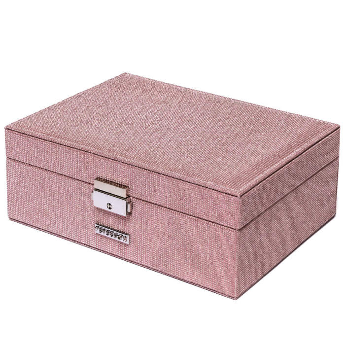 Cutie de bijuterii roz cu cheie și închidere cu zăvor - Peterson PTR-PTN SZK-11-5950 ROSE [7]