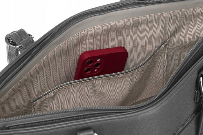 Geantă shopper damă din piele ecologică cu o posetă suplimentară - Rovicky PTR-R-072-01-0294 GRA [7]