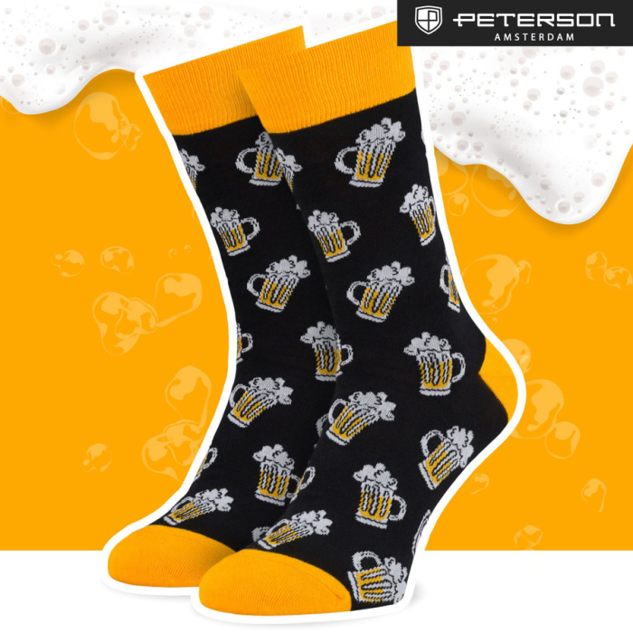 Set de șosete bărbătești cu diverse modele de bere, mărimi 38-45 - Peterson PTR-PTN SML-S3W-BE-38-44 [38]