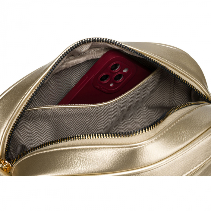 Geantă de damă aurie strălucitoare, din piele ecologică, de la Peterson PTR-PTN STY-2-PIL GOLD [7]