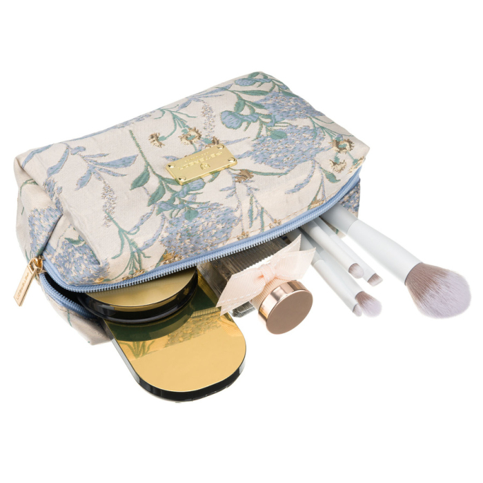 Geantă cosmetică albastră din poliester cu un compartiment și model floral - Peterson PTR-PTN KOS-DA-13-3439 B [7]