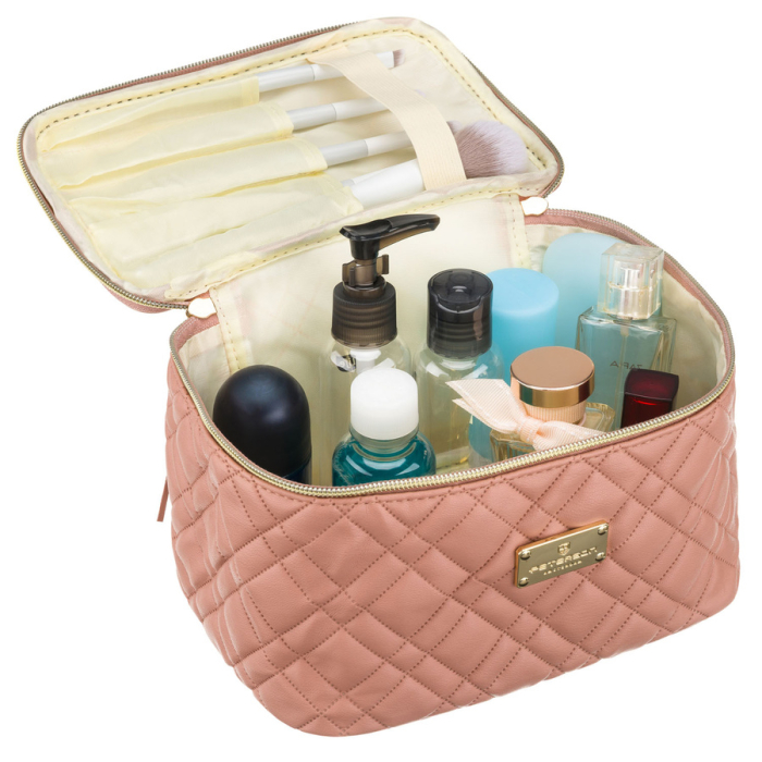 Geantă cosmetică roz, din material sintetic matlasat, cu închidere cu fermoar - Peterson PTR-PTN KOS-DA-11-3231 P [5]