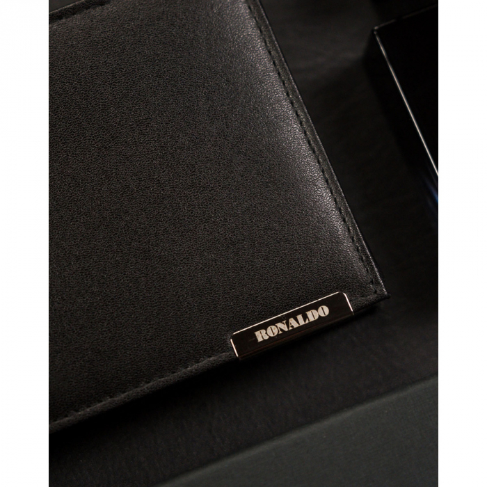 Portofel din piele naturala pentru barbati Ronaldo PTR-RM-01-BDF-BL BLACK [3]