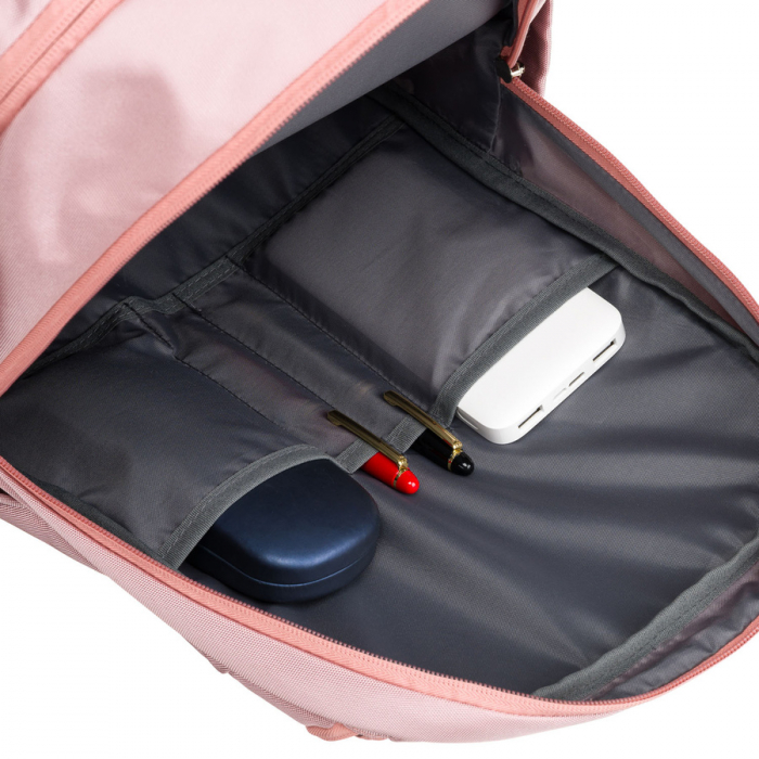 Rucsac roz, urban și spațios din nailon, cu compartiment pentru laptop - Peterson PTR-PTN 24400-6911 PINK [11]