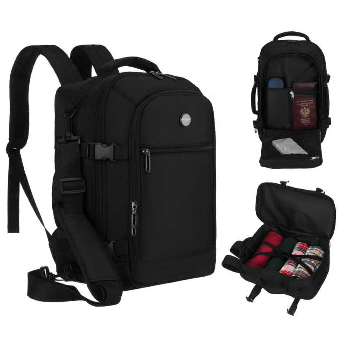 Rucsac negru de călătorie, perfect pentru bagajul de mână - Peterson PTR-PTN GAWRON-4-9614 BL [1]