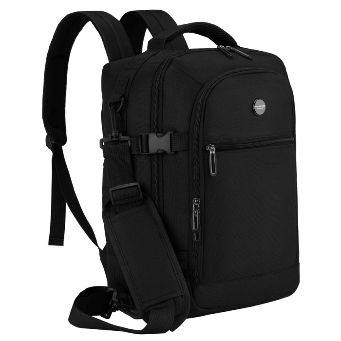 Rucsac de călătorie negru din poliester cu două compartimente, perfect pentru bagajul de mână - Peterson PTR-PTN GAWRON-6-9621 BL [2]