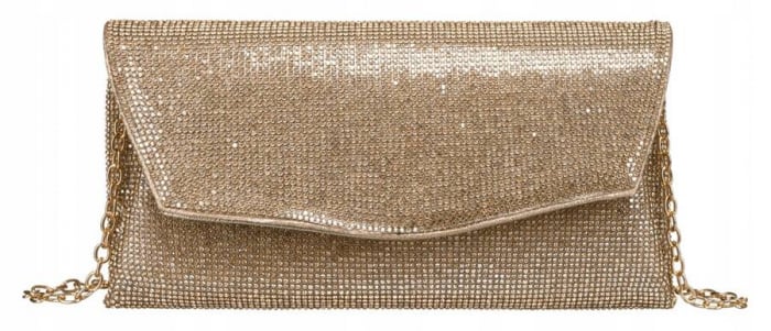 Geantă clutch de damă elegantă cu zirconi - Peterson PTR-PTN XS102-8726 GOLD [2]