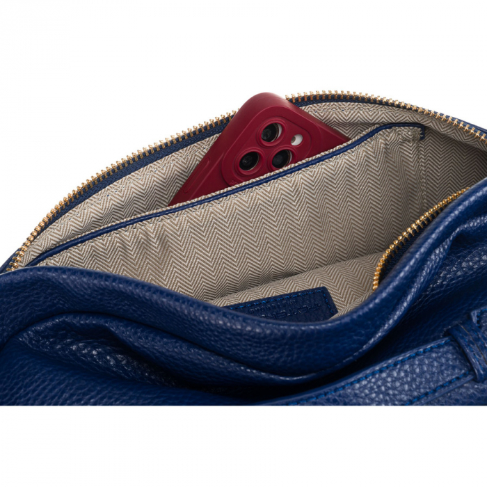 Borsetă sport bleumarin pentru femei din piele ecologică, tip borseta sau geantă crossbody Peterson PTR-PTN SSY-2-F19 NAVY [8]