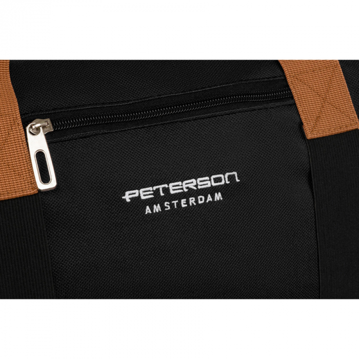 Geantă de călătorie neagră din poliester cu curea de umăr detașabilă - Peterson PTR-PTN 23145-8199 BLACK [3]