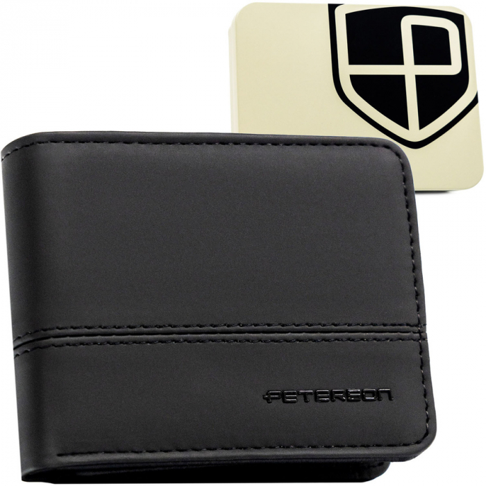 Portofel din piele pentru barbati Peterson PTR-PTN EH-05Z BLACK [2]