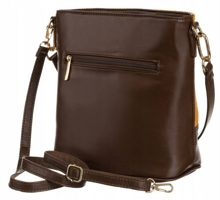 Geanta de dama din piele ecologica cu bareta detasabila - David Jones PTR-6877-2 MU [3]