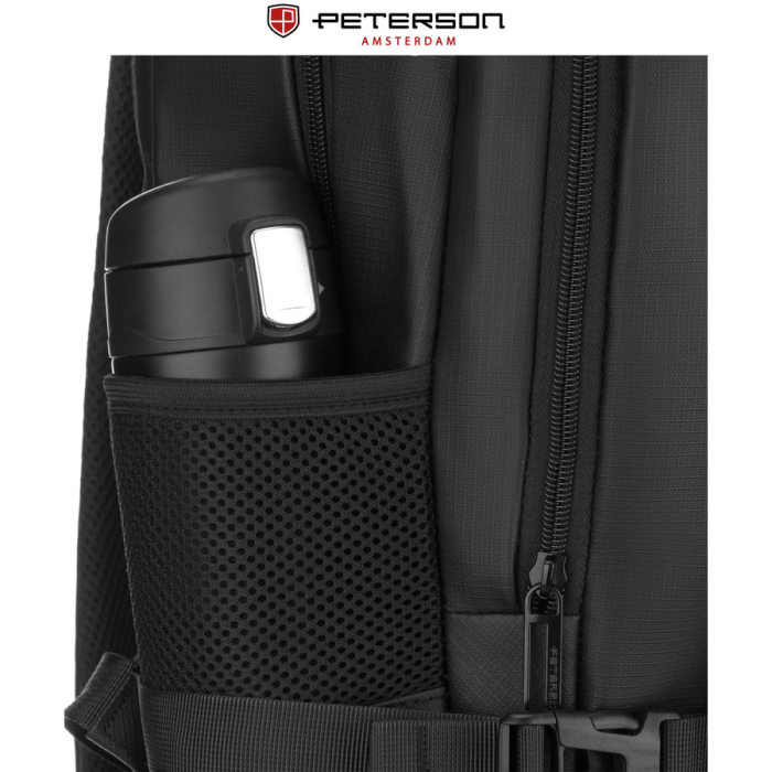 Rucsac mare de călătorie negru cu compartiment pentru laptop și închidere cu fermoar - Peterson PTR-PTN HY242-7048 BLACK [29]