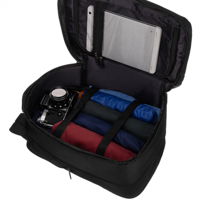 Rucsac de călătorie negru din poliester, perfect pentru bagajul de mână - Peterson PTR-PTN BOCIAN-6408 BLAC [12]