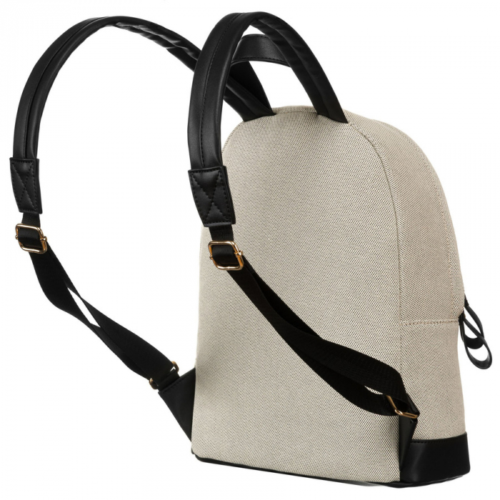 Rucsac mare, urban, pentru femei, de culoare bej, din pânză Peterson PTR-PTN CAN-05 NAT-BLACK [4]