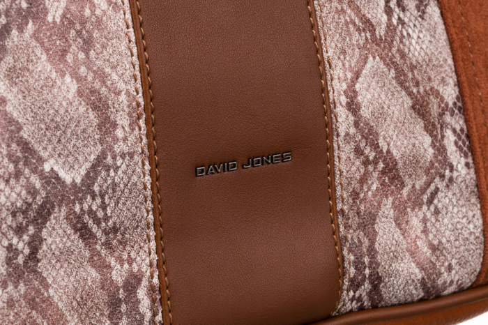 Geanta de dama din piele ecologica cu model de sarpe - David Jones PTR-6885-4 COG [4]