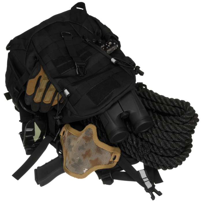 Rucsac militar sport negru cu bretele reglabile - Peterson PTR-PTN BL075-8076 BLACK [11]
