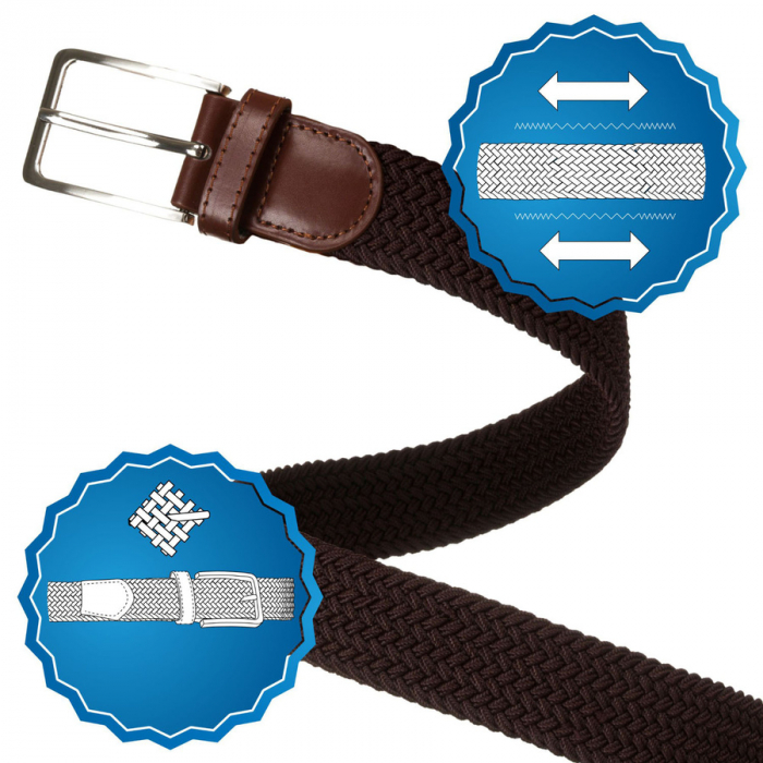Curea maro din material sintetic și piele ecologică - Rovicky PTR-R-PAR-PU-115-0956 D. [5]