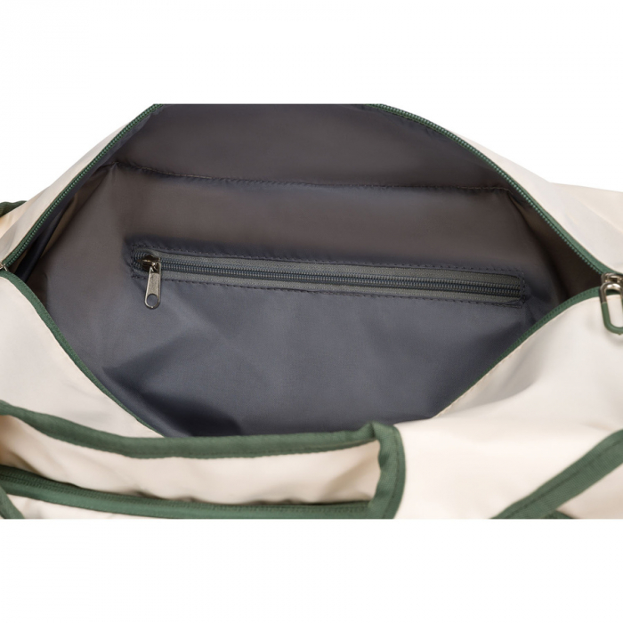 Geantă de weekend ecru și verde cu suport pentru valiză - Peterson PTR-PTN 24480 ECRU-GREEN [6]