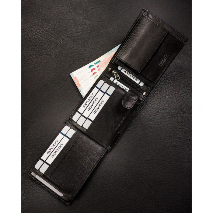 Portofel din piele naturala pentru barbati Ronaldo PTR-RM-02-BDF-BL BLACK [7]