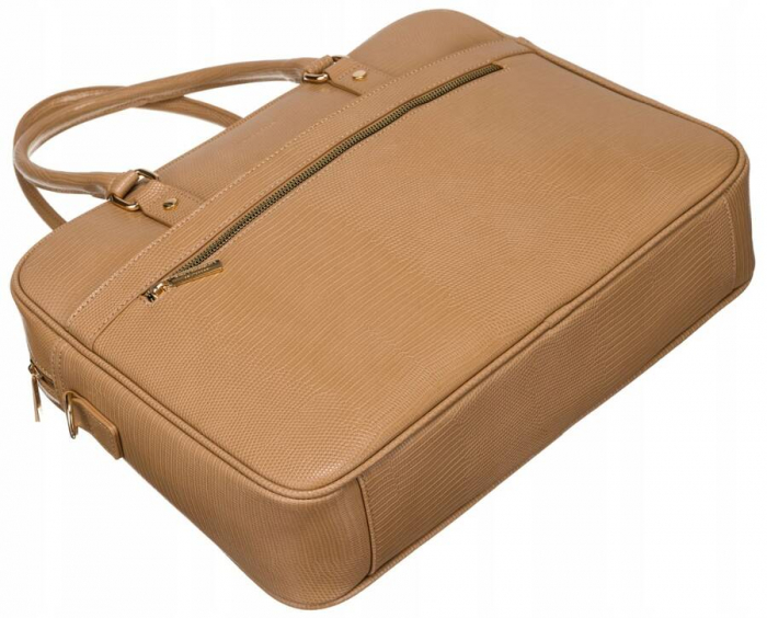 Geanta business din piele ecologica cu model care imita pielea de sarpe - Peterson PTR-PTN 1294-9671 BE [12]
