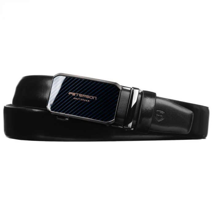 Curea din piele naturala pentru barbati Peterson PTR-PTN A016 BLACK [1]