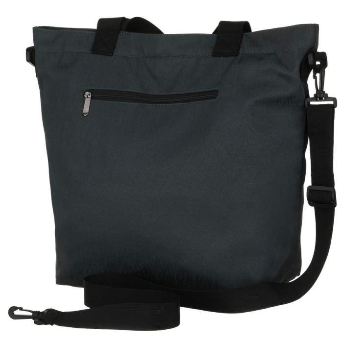 Geantă de damă gri cu fermoar și buzunar exterior - Rovicky PTR-R-TZ15605-ZJ GRAY [3]