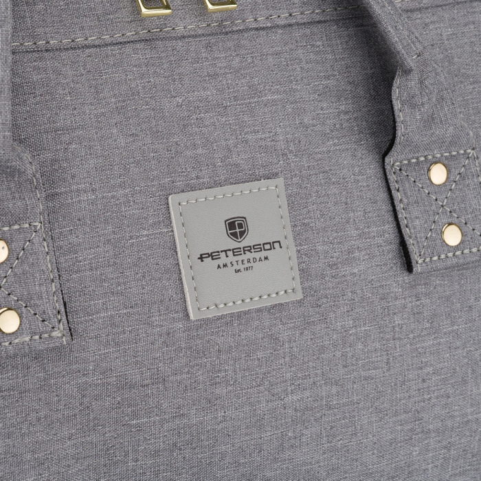 Rucsac gri pentru femei din poliester cu fermoar sigur - Peterson PTR-PTN ALFA GRAY [6]