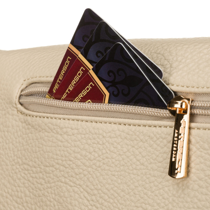 Geantă elegantă de damă din piele ecologică tip borseta - Peterson PTR-PTN MIS-06-2003 BEIG [9]