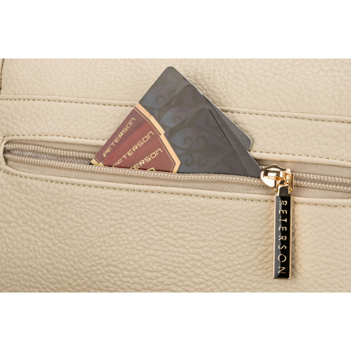 Geantă elegantă de damă din piele ecologică - Peterson PTR-PTN MIS-04-3636 BEIG [7]