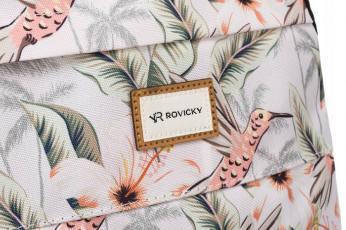 Rucsac clasic de damă din poliester cu model de plante - Rovicky PTR-R-PST-9305 06 [5]