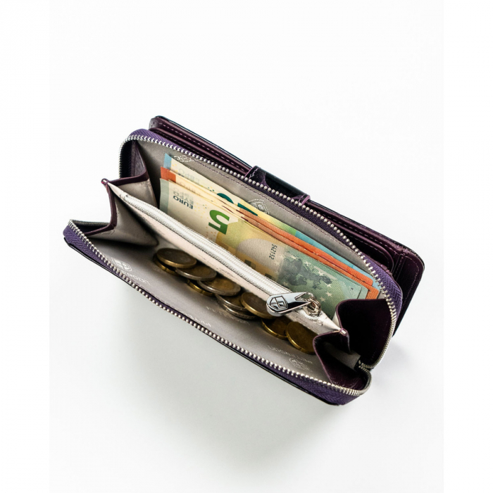 Portofel dama din piele naturala Peterson PTR-PTN PS116-FDS PURPLE [9]