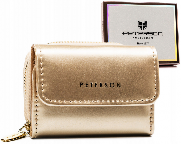 Portofel dama din piele Peterson PTR-PTN 011-LAK-5123 GOL [1]