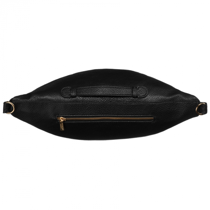 Geantă clasică neagră pentru femei, tip borseta, geantă de umăr sau geantă crossbody, piele ecologică, Peterson PTR-PTN SSY-2-F19 BLACK [6]